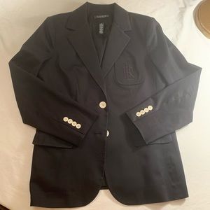 Ralph Lauren large logo black blazer women’s 10